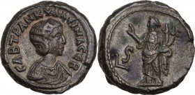 Tranquillina, wife of Gordian III (241-244). BI Tetradrachm, Alexandria mint, Egypt. Dated RY 6 (242/3 AD). Obv. CAB TPANKVΛΛЄINA CЄB. Draped bust rig...