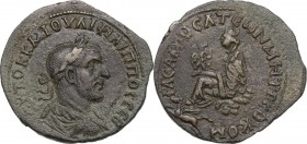 Philip I (244-249). AE 8-Assaria, Samosata mint, Commagene. Obv. AVTOK K M IOVΛI ΦIΛIΠΠOC CЄB. Laureate and cuirassed bust right. Rev. ΦΛ CAMOCATЄWN M...