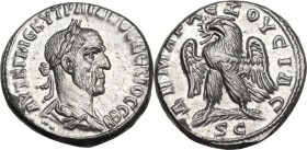 Trajan Decius (249-251). BI Tetradrachm, Antiochia ad Orontem mint, Syria. Obv. ΑΥΤ Κ Γ ΜЄ ΚΥ ΤΡΑΙΑΝΟϹ ΔЄΚΙΟϹ ϹЄΒ. Laureate, draped and cuirassed bust...