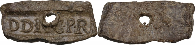 Parvum plumbum. D/ DDNCPR inscriptum. Cf. Ficoroni XIX, 4 and 6. PB. 6.08 g. 28 ...
