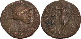 Ostrogothic Italy, Athalaric (526-534). AE Decanummium, Rome mint. Obv. Helmeted, draped and cuirassed bust right, wearing pendant-earring and necklac...
