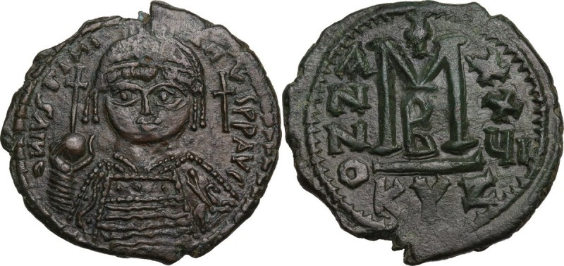 Justinian I (527-565). AE Follis, Cyzicus mint, Dated RY 26 (552-3 AD). Obv. D И...