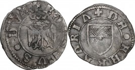 Ferrara. Borso d'Este (1450-1471). Quattrino. D/ Aquila bicipite coronata. R/ Scudo con l'arme della città. CNI 25; Bellesia 8; MIR (Emilia) 245. MI. ...