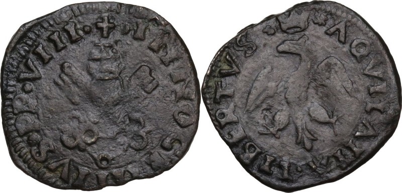 L'Aquila. Innocenzo VIII (1484-1492) Giovanni Battista Cybo. Cavallo. D/ Chiavi ...