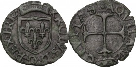 L'Aquila. Carlo VIII re di Francia (1495). Cavallo. D/ Scudo di Francia coronato. R/ Croce trilobata. CNI 7; D'Andrea-Andreani pag. 257; MIR (Italia m...