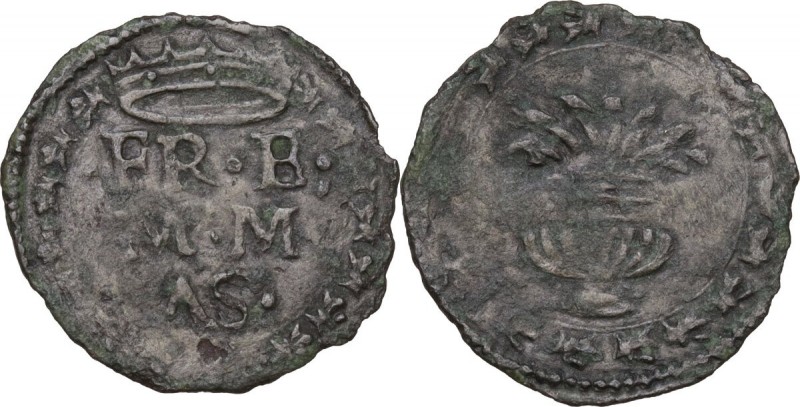 Massa Lombarda. Francesco d'Este (1550-1578). Quattrino imitativo dell'esemplare...