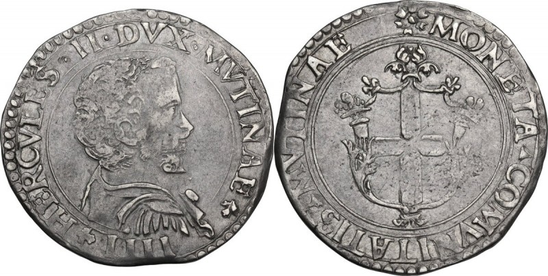Modena. Ercole II d'Este (1534-1559). Bianco da 10 soldi o biancone. D/ Busto co...