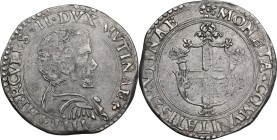 Modena. Ercole II d'Este (1534-1559). Bianco da 10 soldi o biancone. D/ Busto corazzato a testa nuda a destra. R/ Stemma del comune in cartella ornata...
