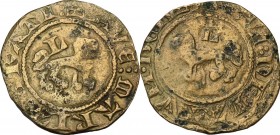 Roma. Epoca del Senato Romano, Carlo d'Angiò Segnatore. Tessera(?), XIV sec. D/ Leone passante a sinistra; sopra, L. R/ Leone passante a destra; sopra...