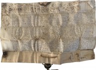 Roma. Urbano VIII (1623-1644) Maffeo Barberini. Pergamena 1628 con bolla. PB. 39.50 mm. Pergamena: 53 x 39.5 cm. Piccole lacune. SPL+.