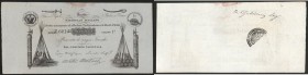 Roma. Prestito Nazionale Italiano (Mazziniano). 5 franchi 1852 Londra. Firme Mazzini-Saffi-Montecchi. Gavello 9. R. Bel BB.