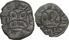 Spoleto. Repubblica (sec. XIV-XV). Sestino. D/ Croce patente accantonata da quattro rosette. R/ Grande P accostata da rosette. CNI 1. MI. 0.94 g. 17.5...
