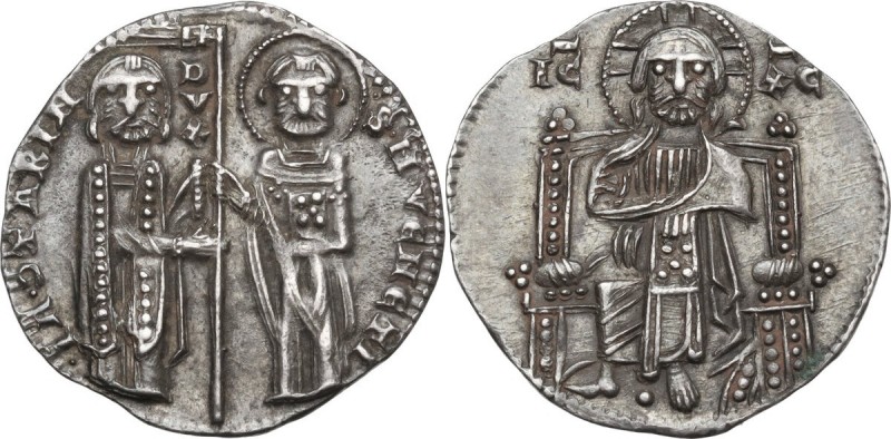 Venezia. Iacopo Contarini (1275-1280). Grosso matapan. D/ San Marco, in piedi a ...