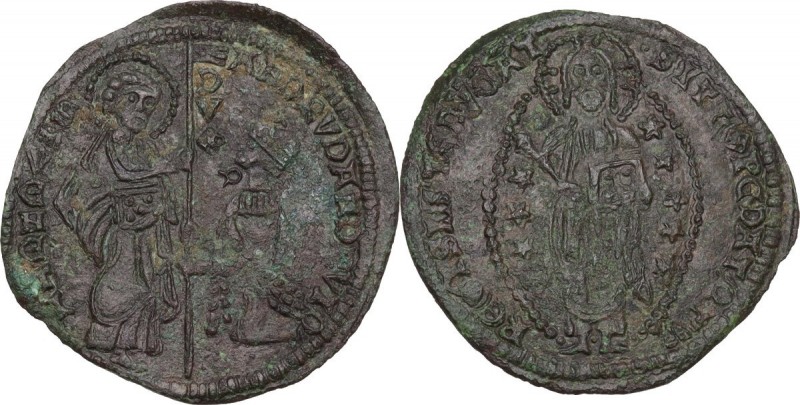 Venezia. Andrea Dandolo (1342-1354). Prova o falsificazione coeva in rame del du...