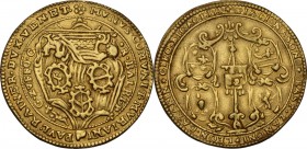 Venezia. Paolo Renier (1779-1789). Osella da 6 zecchini per Murano. D/ Sopra un padiglione sormontato dal corno dogale e sostenuto da un angelo volant...