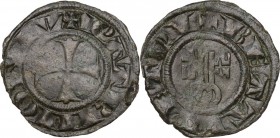 Viterbo. Sede Vacante (1268-1271), Camerlengo Pietro di Montebruno. Denaro paparino. D/ Due chiavi in palo. R/ Croce patente. CNI 6; M. 2; Berm. 164. ...