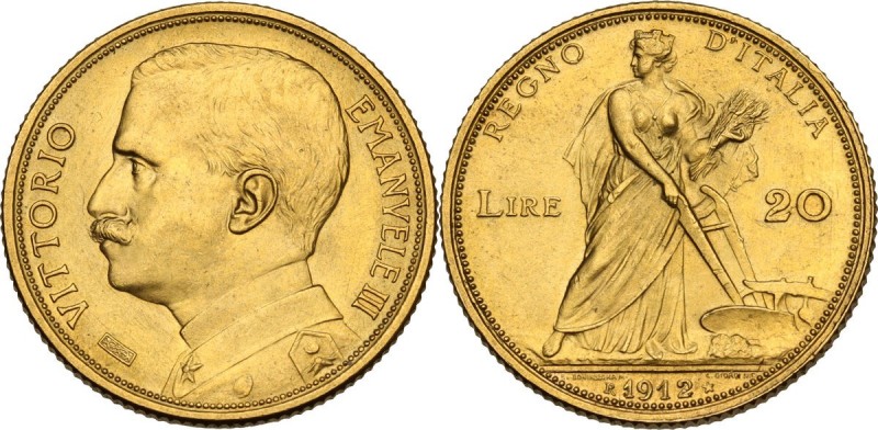 Vittorio Emanuele III (1900-1943). 20 lire 1912. Pag. 667; Mont. 51. AU. 21.00 m...