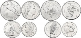Serie di quattro (4) valori 1947: 10 lire, 5 lire, 2 lire e lira. Mont. 4. AL. RRR. Tutti gli esemplari sono in conservazione FDC