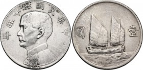 China. Republic. Dollar 23 (1934). KM Y 345. AR. 26.72 g. 39.00 mm. Good VF/EF.