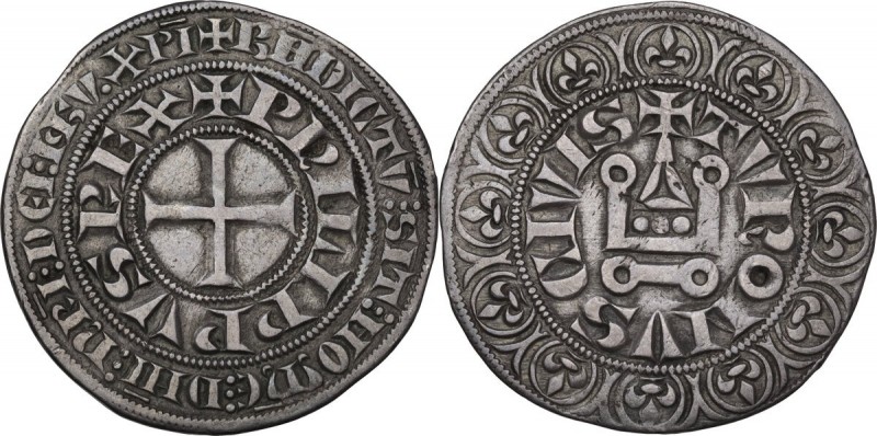 France. Philip IV (1268-1314), "the Fair". AR Gros Tournois à l'O rond, 1280-129...