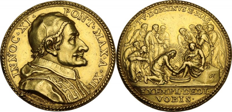 Innocenzo XI (1676-1689), Benedetto Odescalchi. Medaglia A. XII per la Lavanda. ...