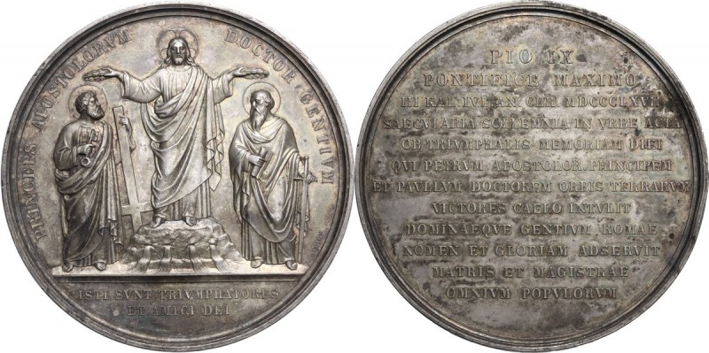 Pio IX (1846-1878), Giovanni Mastai Ferretti. Medaglia 1867 per il 18° Centenari...
