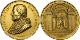 Pio IX (1846-1878), Giovanni Mastai Ferretti. Medaglia annuale A. XXVII. D/ PIVS IX PONT MAX AN XXVII. Busto a sinistra con berrettino, mozzetta e sto...