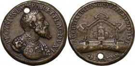 Pier Luigi Farnese (1545-1547). Medaglia, c. 1547. D/ P LOYSIVS FAR PAR ET PLAC DVX I. Busto barbuto a destra, indossa corazza e mantello; sotto, Δ. R...