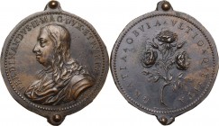Ferdinando II de' Medici (1620-1670). Medaglia 1666. D/ FERDINANDVS II MAG DVX ETRVRIAE. Busto corazzato, con mantello e lunghi capelli a sinistra; so...