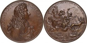 Antonio Ottoboni (1646-1720), capitano generale di Santa Romana Chiesa. Medaglia s.d. primo quarto del XVIII secolo. D/ ANTONIVS OTTHOBON CAP GEN S: R...
