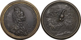 Vincenzo da Filicaia (1642-1707). Medaglia con bordo modanato s.d. D/ VINCENTIVS A FILICAIA SENATOR FLORENTINVS. Busto a destra con lunga parrucca ric...