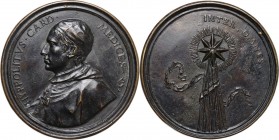 Ippolito de' Medici (1511-1535), cardinale. Medaglia con bordo modanato s.d. D/ HYPPOLITVS CARD MEDICES. Busto a sinistra con berretto e mantellina ca...