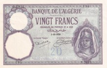Algeria, 20 Francs, 1928, UNC(-), p78b
Estimate: USD 80-160
