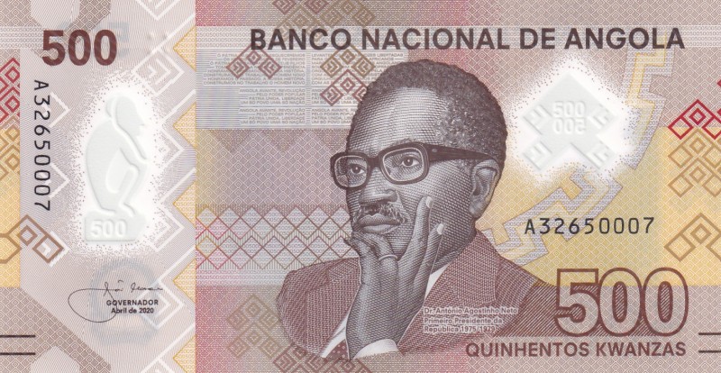 Angola, 500 Kwanzas, 2020, UNC, pNew
Polymer plastics banknote
Estimate: USD 1...