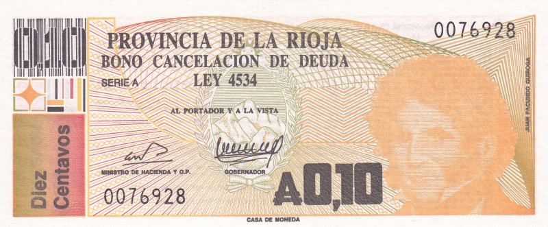 Argentina, 0,10 Austral, 1986, UNC, pS2501
Estimate: USD 15-30