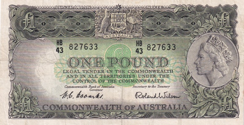 Australia, 1 Pound, 1953/1960, VF, p30
Estimate: USD 30-60