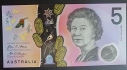 Australia, 5 Dollars, 2016, UNC, p62
Polymer plastics banknote
