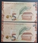 Azerbaijan, 5 Manat, 2020, UNC, pNew, (Total 2 consecutive banknotes)
Estimate: USD 15-30