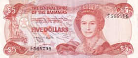 Bahamas, 5 Dollars, 1984, XF, p45b
Queen Elizabeth II. Potrait
Estimate: USD 40-80