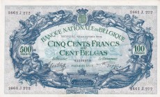 Belgium, 500 Francs-100 Belgas, 1943, AUNC(-), p109
Estimate: USD 30-60