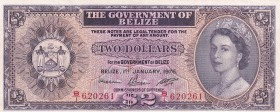 Belize, 2 Dollars, 1976, XF, p34c
Queen Elizabeth II. Potrait
Estimate: USD 75-150