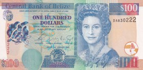 Belize, 100 Dollars, 2003, UNC, p71a
Queen Elizabeth II. Potrait
Estimate: USD 140-280