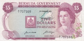 Bermuda, 5 Dollars, 1970, XF(-), p24a
Queen Elizabeth II. Potrait
Estimate: USD 25-50