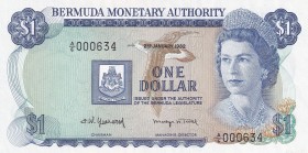 Bermuda, 1 Dollar, 1982, UNC, p28b
Queen Elizabeth II. Potrait
Estimate: USD 20-40