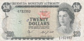 Bermuda, 20 Dollars, 1984, VF, p31c
Portrait of Queen Elizabeth II
Estimate: USD 25-50