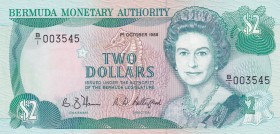 Bermuda, 2 Dollars, 1988, UNC, p34a
Queen Elizabeth II. Potrait
Estimate: USD 30-60