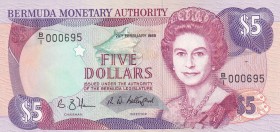 Bermuda, 5 Dollars, 1989, UNC, p35a
Queen Elizabeth II. Potrait
Estimate: USD 50-100