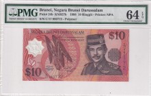 Brunei, 10 Ringgit, 1998, UNC, p24b
PMG 64 EPQ
Estimate: USD 30-60