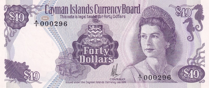 Cayman Islands, 40 Dollars, 1974, UNC, p9a
Queen Elizabeth II. Potrait
Estimat...