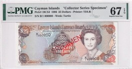 Cayman Islands, 25 Dollars, 1996, UNC, p19CS3, SPECIMEN
PMG 67 EPQ
Estimate: USD 100-200